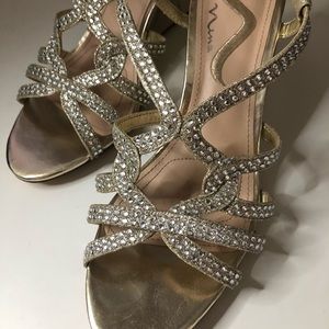 Nina Gold & Silver Heels